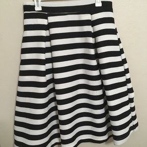 Black & White Striped Skirt